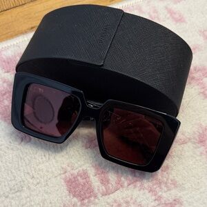 Prada Black Oversized Sunglasses with case